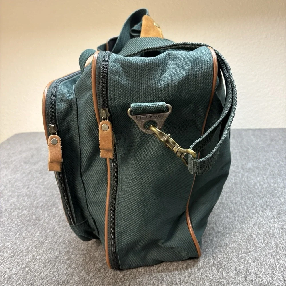 Vintage Eddie Bauer Canvas Leather Messenger Bag‎ Laptop Computer Case Strap